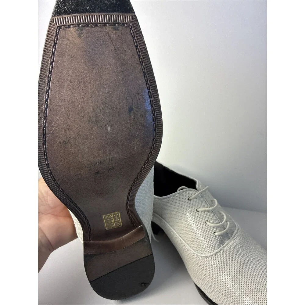 Bolano Men's Lace Up Dress Shoes Size 13 Sequin Fancy